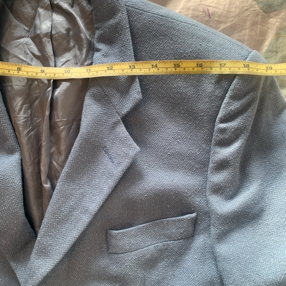 Vintage / 63 % Wool / Baby Blue / Blazer - Picture 2 of 12